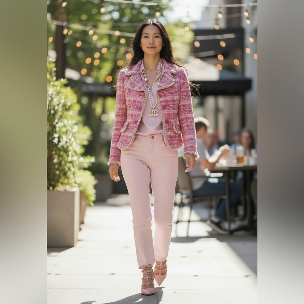 St. John Collection Pink Tweed Blazer